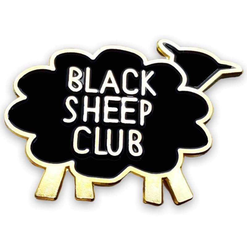 Black Sheep Club Enamel Lapel Pin Metal Badge Brooch For Backpacks