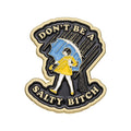 Don't Be A Salty Bitch Enamel Pins Independent Little Girl Motto Umbrella In Rain Pins Birthday Gift